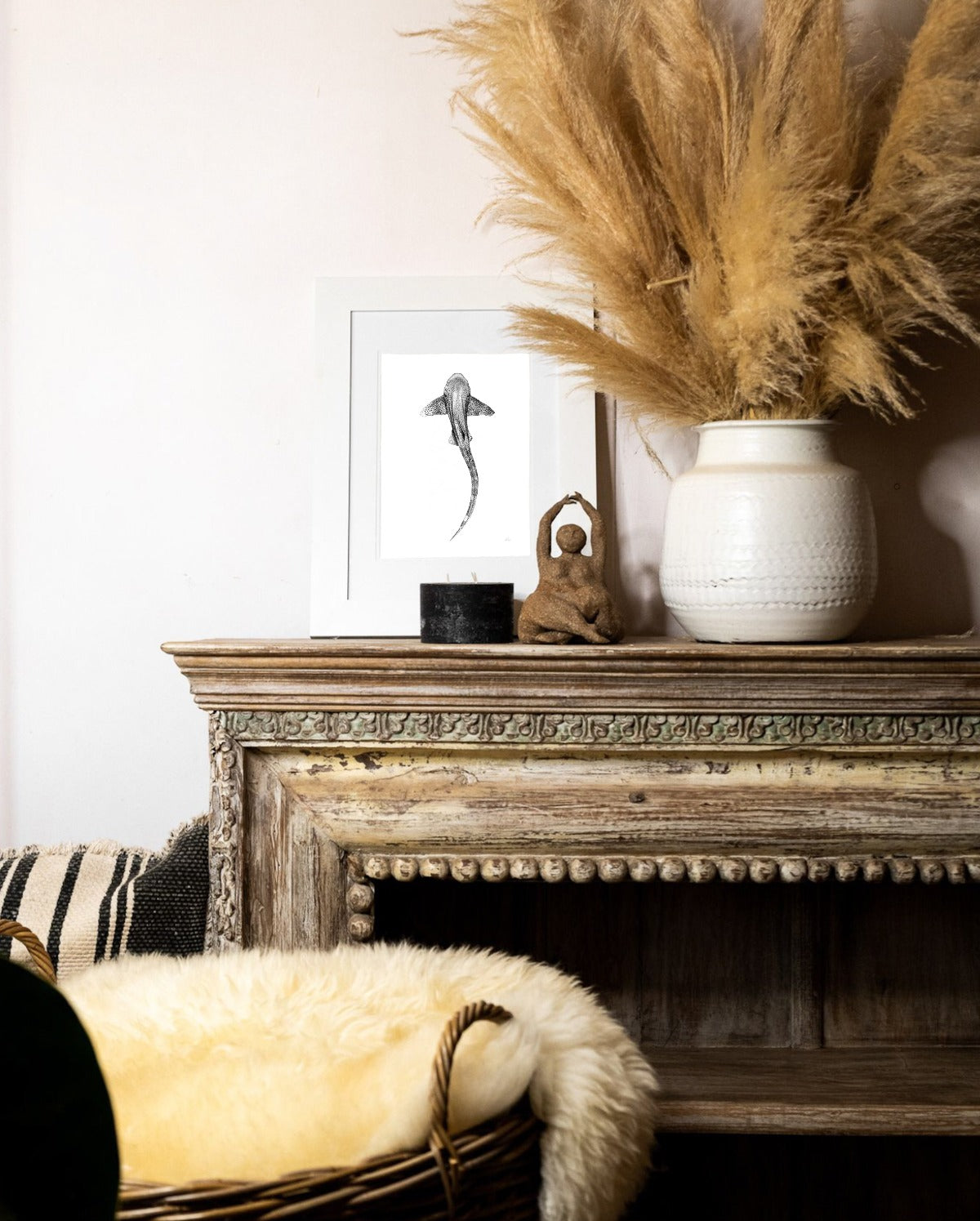 leopard shark to raise money for mental health hand drawn in white frame luxurious home