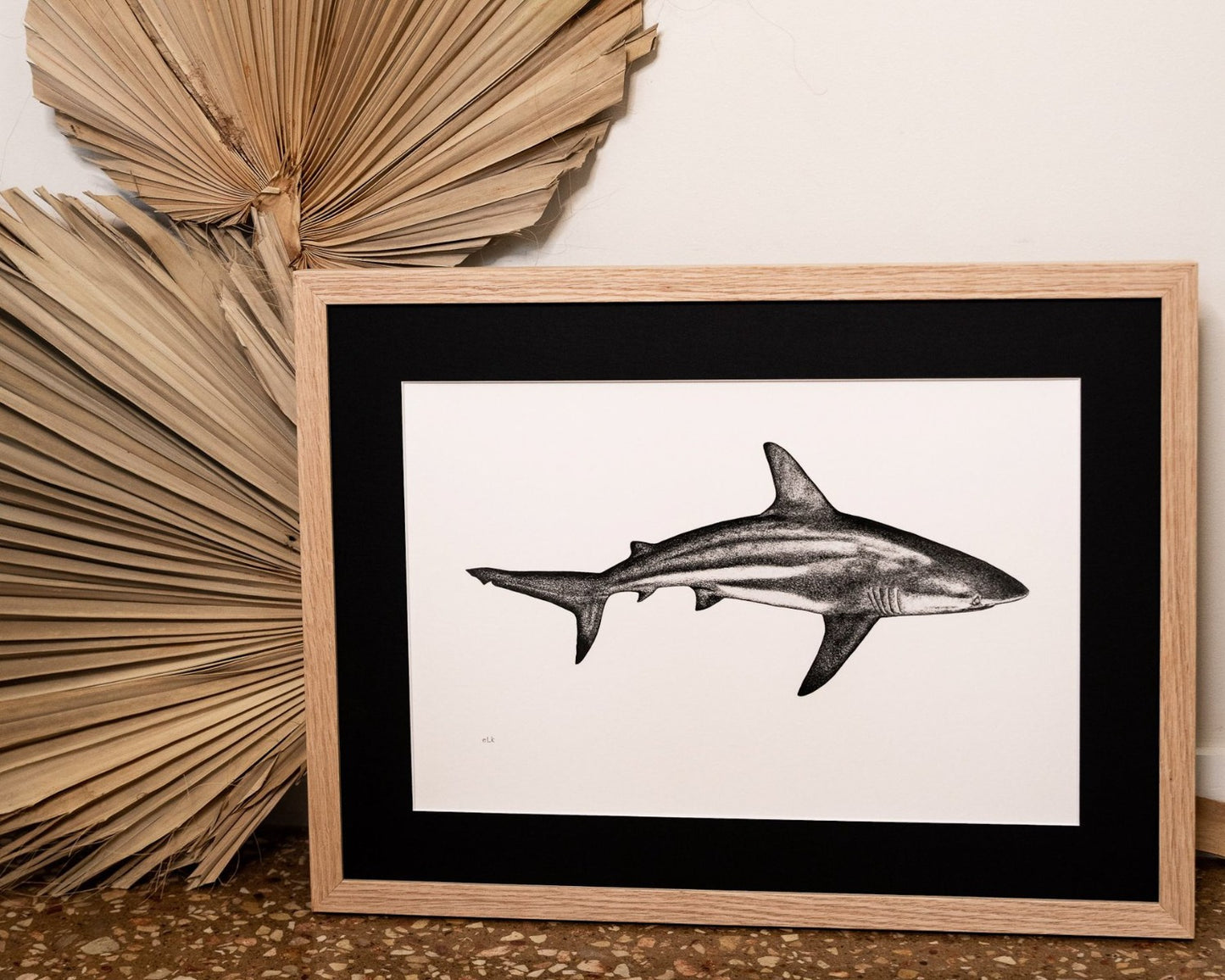 Reef shark in modern home limited edition print