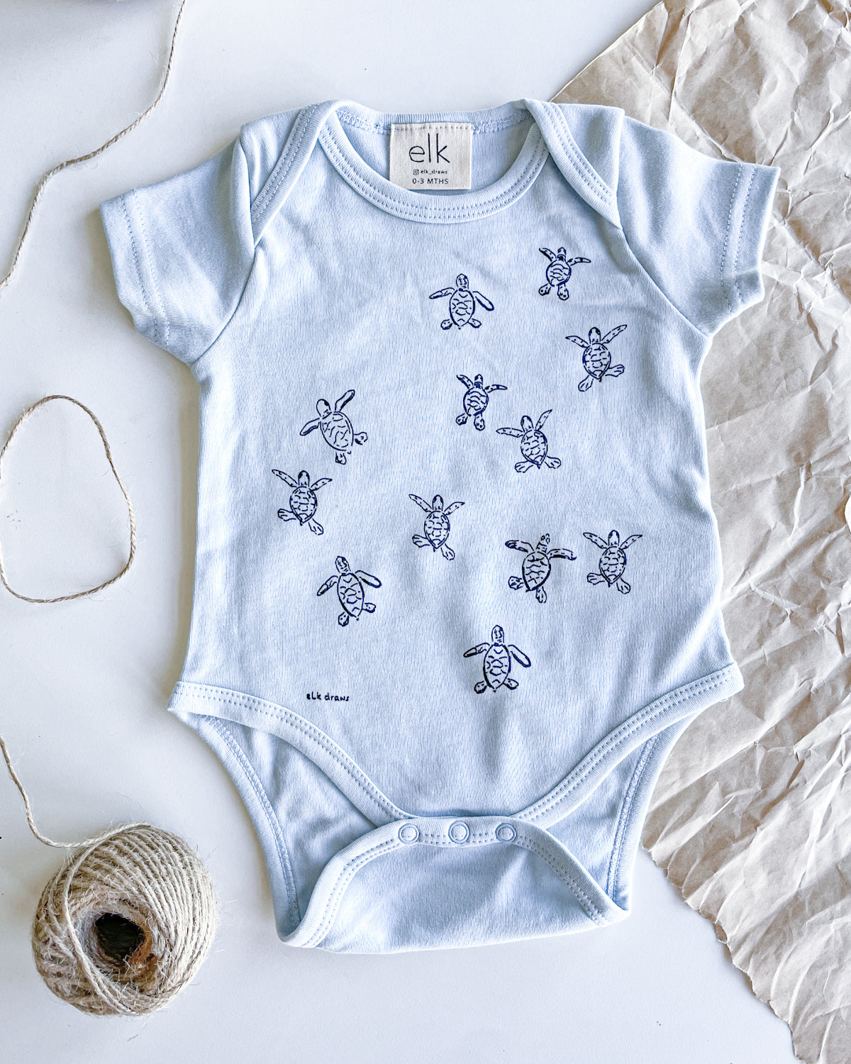 Baby Organic Cotton Onesie | Sky Blue | Hatchling Dash