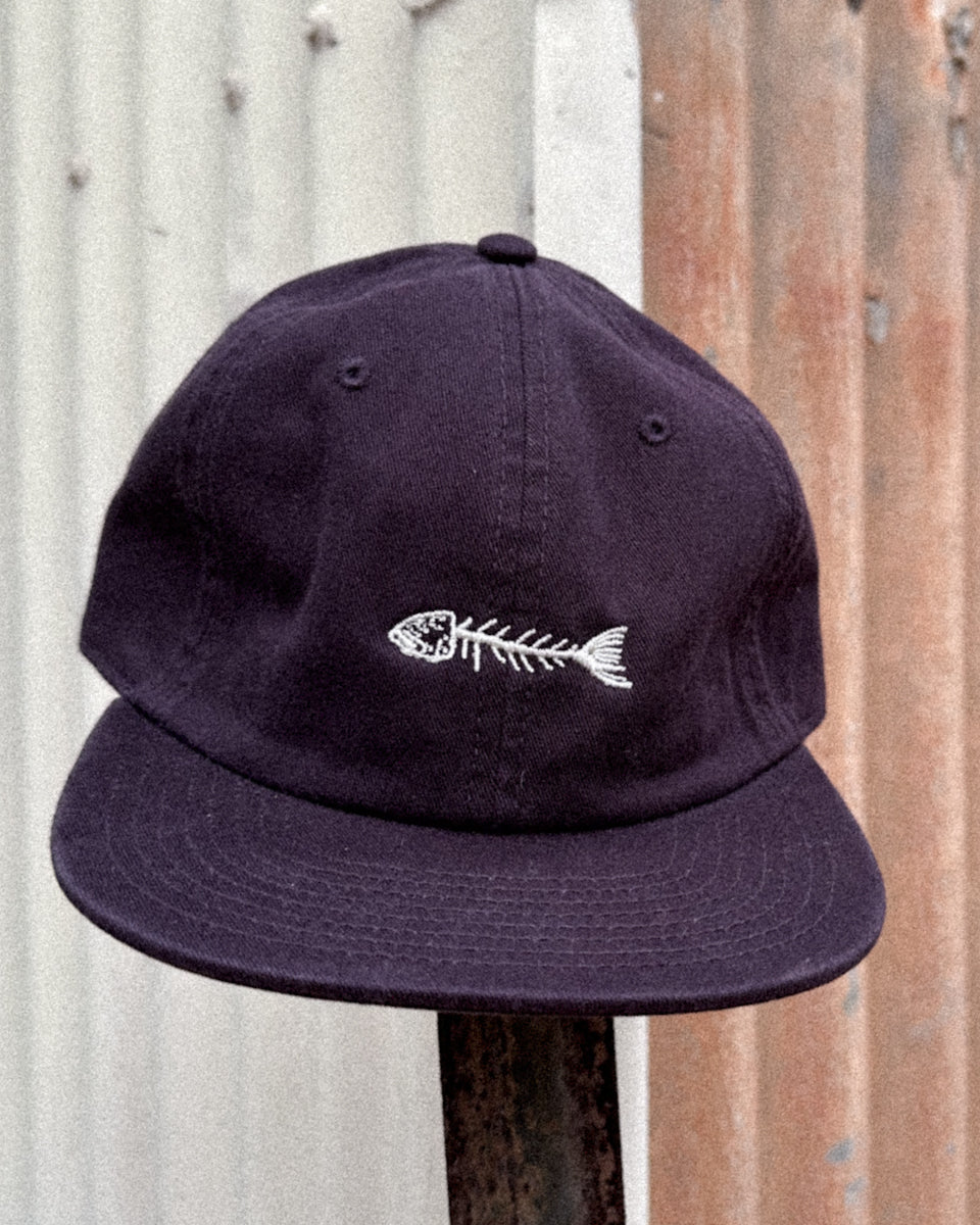 Plum Purple Coral Trout Fish Frame hat up close by Elk Draws 