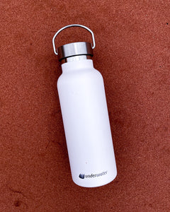 white insulated drink bottle