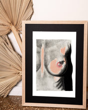 Load image into Gallery viewer, nude female torso drawing with butterfly on nipple by elk draws based on Kim Akrich