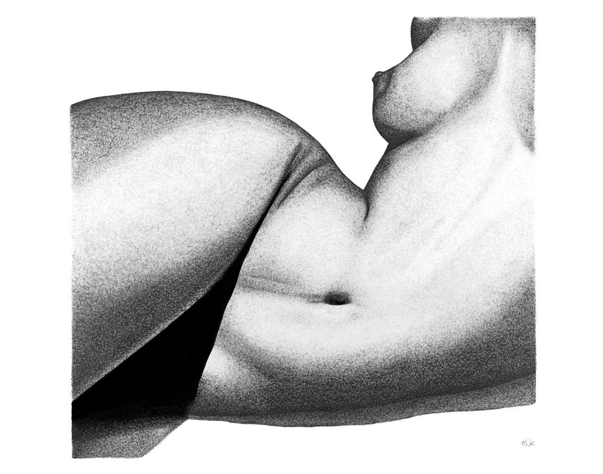 elk draws she female nude figure limited edition print