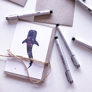 Whale Shark Greeting Card (colour)
