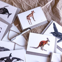 Load image into Gallery viewer, elk draws hand drawn greeting cards