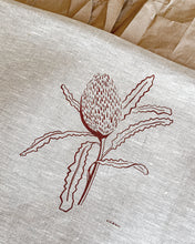 Load image into Gallery viewer, banksia design elk draws 100% linen tea towel kitchen style minimalist sustainable