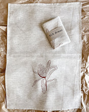 Load image into Gallery viewer, banksia design elk draws 100% linen tea towel kitchen style minimalist sustainable